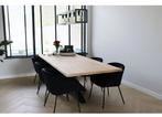 Massief hardhouten eettafel met matrix middenpoot! 240x100, Huis en Inrichting, Tafels | Eettafels, 200 cm of meer, Rechthoekig