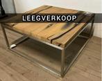 NIEUWE Salontafel 80X80 cm  RVS frame LEEGVERKOOP, 50 tot 100 cm, Vierkant, Nieuw, 50 tot 100 cm