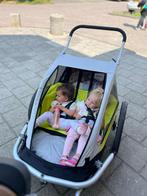Fietskar (of skeelerkar) 2 kinderen, Fietsen en Brommers, Fietsaccessoires | Aanhangers en Karren, Ophalen, Gebruikt, Kinderkar