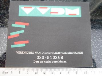 sticker VVDM logo vereniging van dienstplichtige militairen beschikbaar voor biedingen