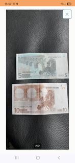 5 euro uit 2002 10 euro uit 2002 Zo goed als nieuw, Postzegels en Munten, Bankbiljetten | Europa | Eurobiljetten, Ophalen of Verzenden