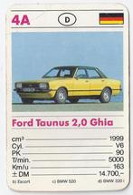 Kw3066 autokaartje ford taunus 2,0 ghia ( 4a ), Ophalen of Verzenden, Zo goed als nieuw, Auto's