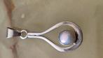 Antiek zilver hanger ketting met echt parels, Ophalen of Verzenden, Zilver