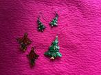 Kerstboom 2x oorbellen en kerstboom broche, Overige materialen, Ophalen of Verzenden, Groen, Met strass