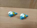 zwemmende smurf (2x) - vintage Peyo Schleich, Ophalen, Gebruikt, Poppetje, Figuurtje of Knuffel