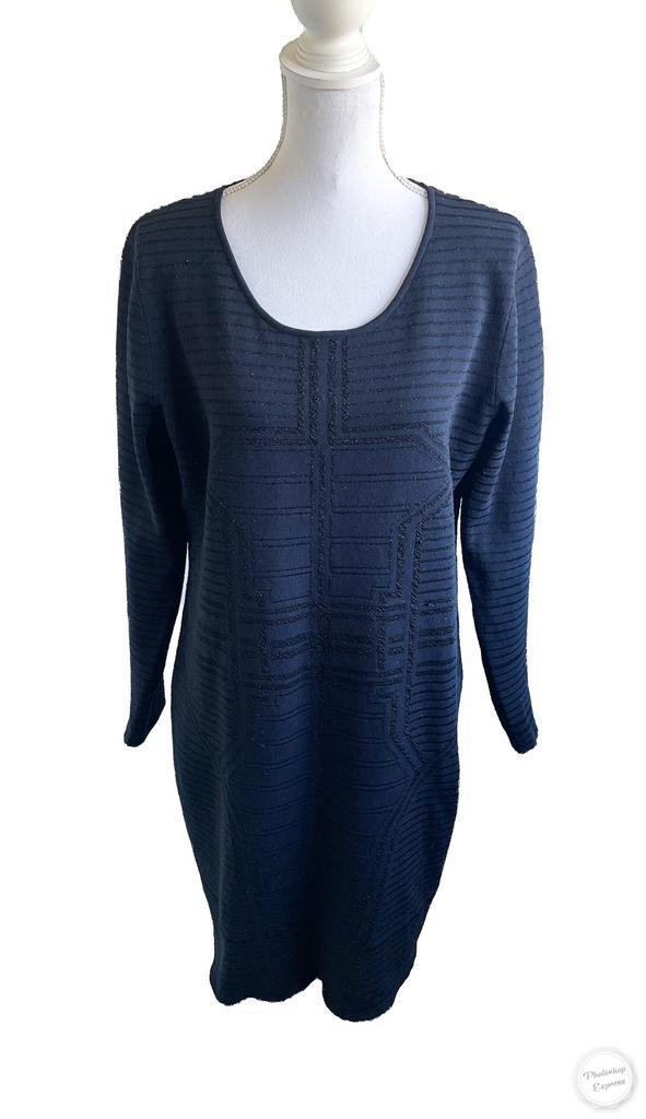 Mooie jurk van Freequent XXL/44, Kleding | Dames, Jurken, Zo goed als nieuw, Maat 42/44 (L), Blauw, Knielengte, Ophalen of Verzenden