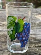 Reims Glas met Blauwe Druiven - Genummerd, Glas of Glazen, Gebruikt, Ophalen of Verzenden, Glas