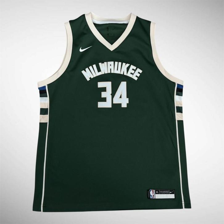 Giannis Antetokounmpo NBA jersey maat Kids XL heren M Nike, Sport en Fitness, Basketbal, Zo goed als nieuw, Kleding, Ophalen of Verzenden