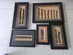 Afrikaanse lijsten met figuren 5 x, Ophalen, Minder dan 50 cm, Zo goed als nieuw, Minder dan 50 cm