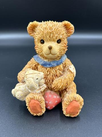 Vintage Artmark Resin Teddybeer met Hondje – 9x8 cm beschikbaar voor biedingen