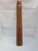 Handgesneden houten dubbele fluit rek5, Gebruikt, Ophalen of Verzenden, Nvt, Nvt