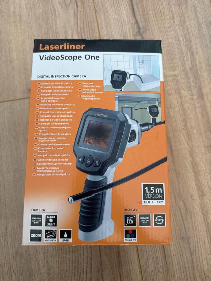 LASERLINER VideoScope One Inspectiecamera, Doe-het-zelf en Verbouw, Meetapparatuur, Zo goed als nieuw, Ophalen of Verzenden
