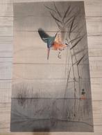 Ohara Koson IJsvogel Katoen Print, Ophalen of Verzenden