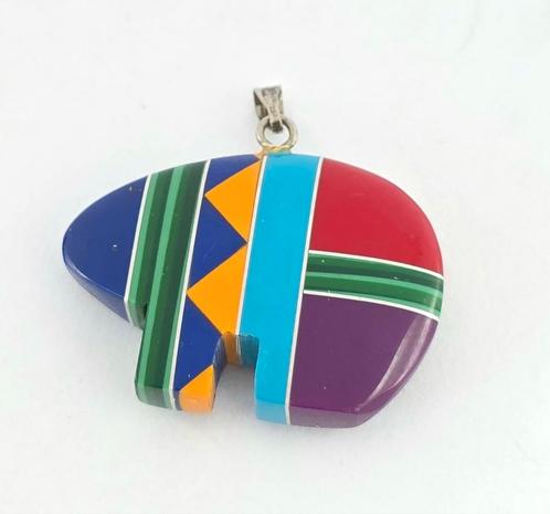 Vintage Zuni Multi Beer Hanger met Stenen, Sieraden, Tassen en Uiterlijk, Overige Accessoires, Zo goed als nieuw, Verzenden