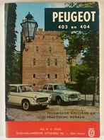 Peugeot 403 en 404 vraagbaak 1960, Ophalen of Verzenden