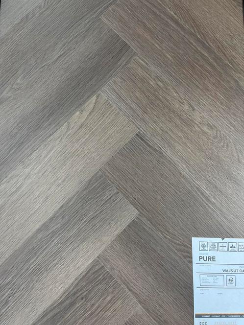 Visgraat pvc click walnut oak zie omschrijving, Tuin en Terras, Terrasdelen en Vlonders, Nieuw, Ophalen of Verzenden