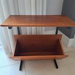 Vintage Teak Bijzettafel / Lectuurbak / Jaren 50 60, Antiek en Kunst, Ophalen
