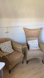 Mooie hoge rieten fauteuil, Ophalen, Zo goed als nieuw, 75 tot 100 cm, Riet of Rotan