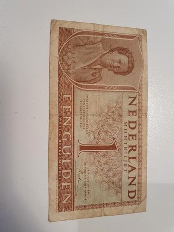 Oude 1 Gulden Biljet - 1949 beschikbaar voor biedingen