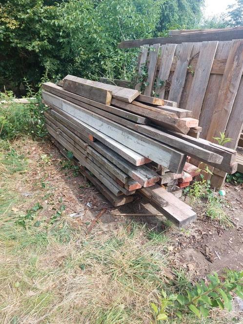 balken / stuthout, Doe-het-zelf en Verbouw, Hout en Planken, Gebruikt, Balk, 50 mm of meer, Ophalen