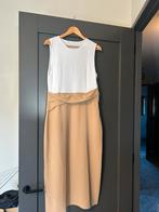 Leuk jurkje wit/beige te koop met rits in zijkant maat 40, Maat 38/40 (M), Verzenden, Wit, Gedragen
