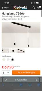 Pendellamp zonder kappen Rietveld licht, Huis en Inrichting, Lampen | Hanglampen, Ophalen, Zo goed als nieuw