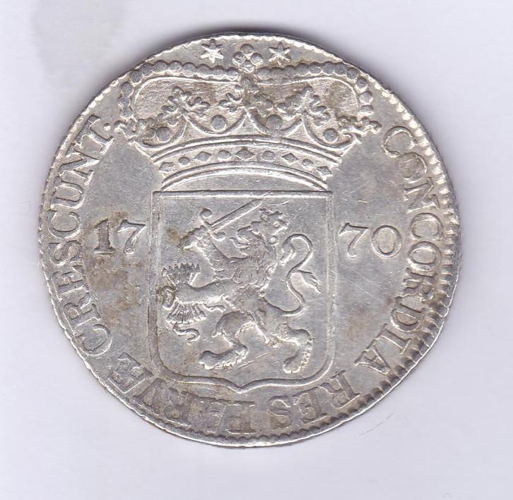 Zilveren dukaat 1770 Zeeland voor 125 euro, Postzegels en Munten, Munten | Nederland, Losse munt, Overige waardes, Vóór koninkrijk
