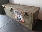 Stoere groene (leger/munitie) kist, route 66, Ophalen, Minder dan 50 cm, Gebruikt, 50 tot 100 cm