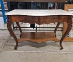Antieke site table met marmer, Ophalen of Verzenden