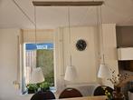 Prachtige hanglamp voor eetkamertafel 3 kelken!!!, Ophalen, Gebruikt, Glas