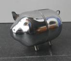 Napier vintage spaarvarken chroom metaal, Ophalen of Verzenden, Gebruikt, Metaal of Blik, Dier