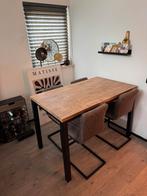 Bartafel met 4 mooie barstoelen, Huis en Inrichting, Tafels | Eettafels, Ophalen, 100 tot 150 cm, 50 tot 100 cm, Zo goed als nieuw