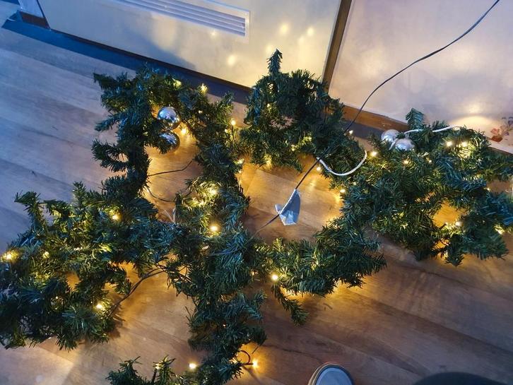 Kerst verlichting, Tuin en Terras, Buitenverlichting, Zo goed als nieuw, Kunststof, Minder dan 50 watt, Netvoeding, Led, Ophalen of Verzenden