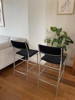 Martin Visser Spectrum barkrukken – zwart (set van 2), Ophalen, Gebruikt, Met voetsteun, 60 tot 90 cm