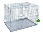 L-XL DOG CRATE METAL SILVER, Ophalen