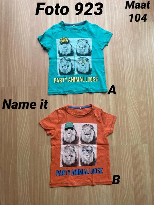 Na,e it shirt jongen maat 104 zgan tweeling *foto 923*, Kinderen en Baby's, Kinderkleding | Maat 104, Zo goed als nieuw, Jongen