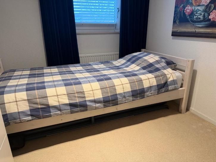 Modern Flexa Bed wit white wash 90 cm bij 200 cm, Kinderen en Baby's, Kinderkamer | Bedden, Gebruikt, 180 cm of meer, 85 tot 100 cm