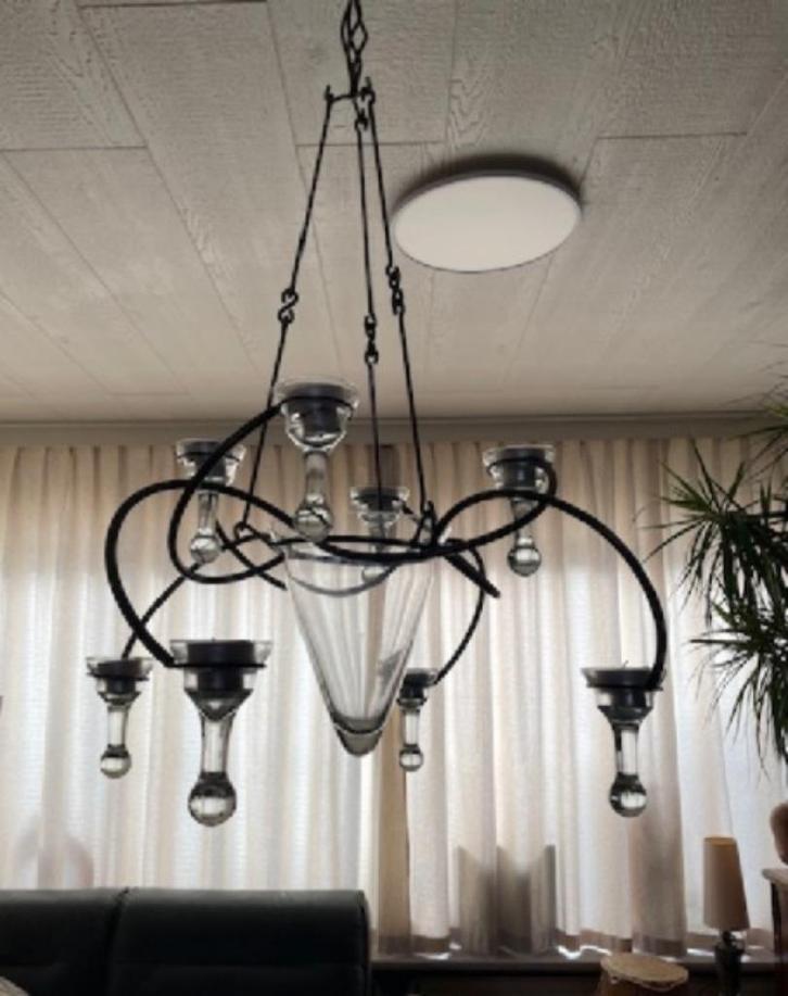 Hanglamp met 8 Kaarsen, Antiek en Kunst, Antiek | Lampen, Ophalen of Verzenden