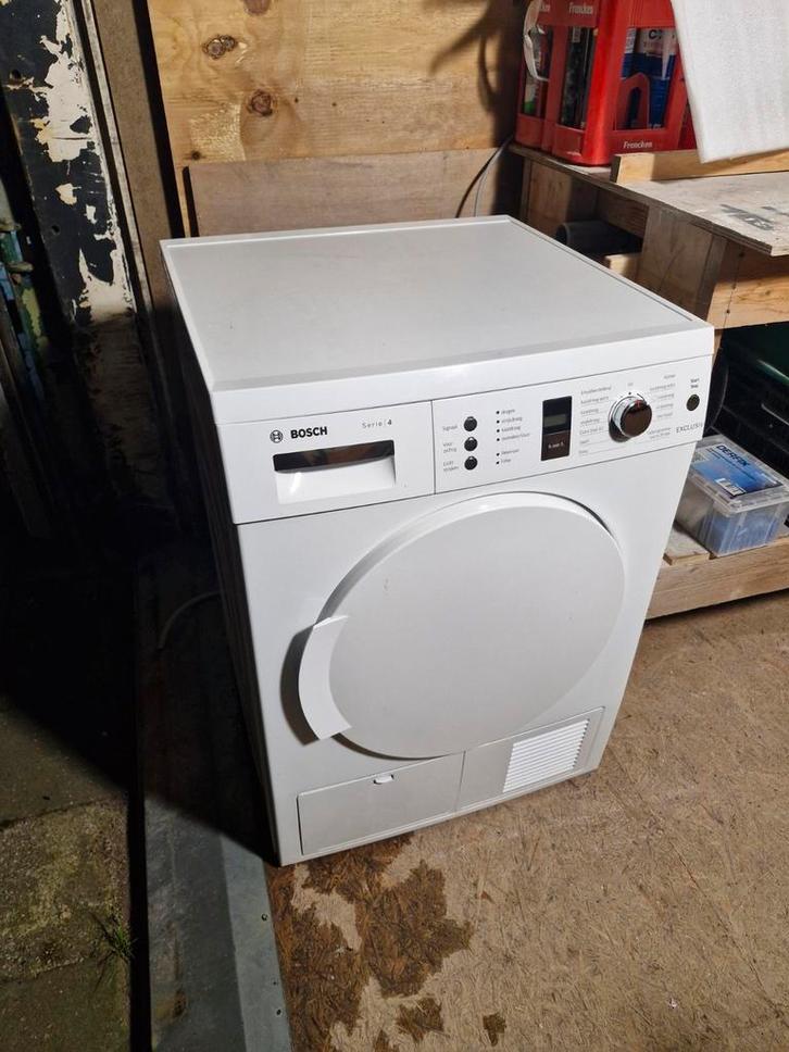 Bosch Condensdroger, Witgoed en Apparatuur, Wasdrogers, Gebruikt, Condens, Voorlader, 6 tot 8 kg, 85 tot 90 cm, Anti-kreukfase