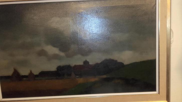 Landschap Joop Kropff, Antiek en Kunst, Kunst | Schilderijen | Klassiek, Ophalen