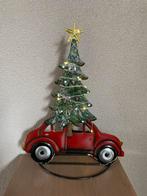 Metalen auto met kerstboom, Diversen, Kerst, Ophalen, Zo goed als nieuw