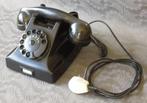 Nr RR175: 1 Bakelieten zwarte PTT telefoon met draaischijf, Telecommunicatie, Vaste telefoons | Niet Draadloos, Tweedehands, onbekend.