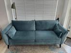 Blauwe/petrol bank, Huis en Inrichting, Banken | Bankstellen, Ophalen, Gebruikt, Driepersoons, 75 tot 100 cm