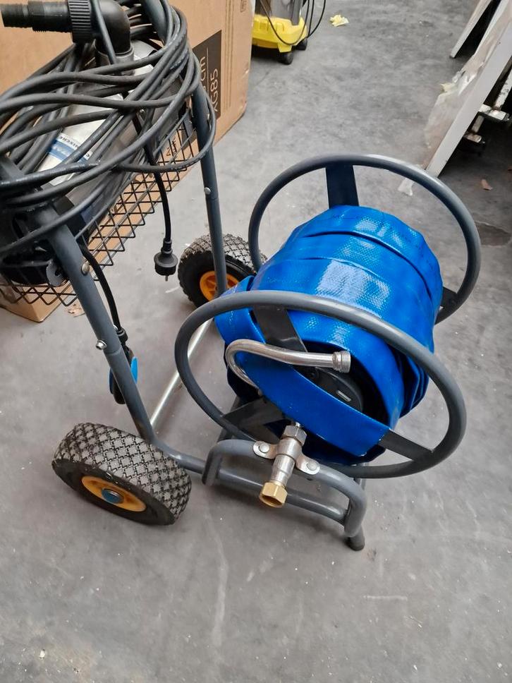 Dompelpomp met slang op wagen, Tuin en Terras, Waterpompen, Nieuw, Dompelpomp, Ophalen