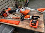 Stihl accu set compleet bosmaaier heggenschaar bladblazer, Tuin en Terras, Hand-tuingereedschap, Ophalen, Zo goed als nieuw, Overige soorten