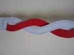 rood witte gevlochten riem merk V&D, Kleding | Dames, Riemen en Ceinturen, 80 tot 90 cm, Tailleriem, Ophalen of Verzenden, Zo goed als nieuw