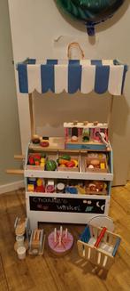 Houten Marktkraam met Accessoires, Ophalen, Gebruikt, Hout, Speelkeuken-accessoire