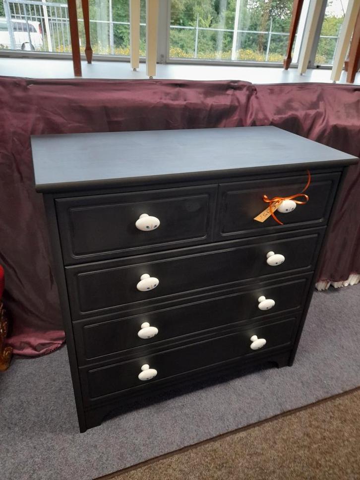 Mooie mat zwarte laden kastje 80x80x40, Huis en Inrichting, Kasten | Ladekasten, Zo goed als nieuw, Minder dan 100 cm, 50 tot 100 cm