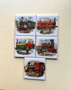 Vintage mini tegeltjes met historische afbeeldingen vervoer, Ophalen of Verzenden