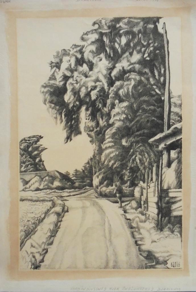 Kees van Urk.Geb.1895 te Leiden.Landschap in Blaricum., Antiek en Kunst, Kunst | Litho's en Zeefdrukken, Ophalen of Verzenden